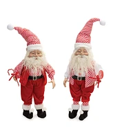 Slickblue Set of 2 Elf Santa Figurines – Playful Holiday Decorations for Home and Garden