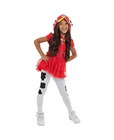 Paw Patrol Girls Hooded Cosplay T-Shirt Dress and Leggings Outfit Set to (2T - 7-8)