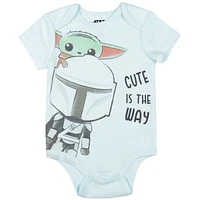 Starwars Baby Boys Star Wars Yoda 5 Pack Bodysuits