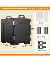 Skonyon 81 Quart Capacity End-loading Insulated Food Pan Carrier with Handles
