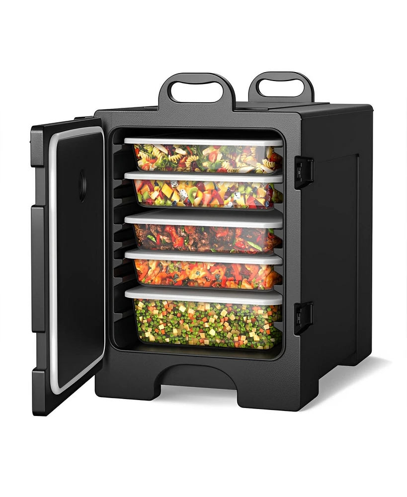 Skonyon 81 Quart Capacity End-loading Insulated Food Pan Carrier with Handles