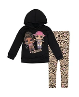 L.o.l. Surprise! Little Girls Roller Sk8er Daring Diva Pullover Fleece Hoodie and Leggings Outfit Set to