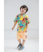 Sesame Street Toddler Boys Oscar the Grouch Elmo Bert and Ernie Graphic T-Shirt Shorts Outfit Set to