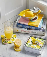 Mariposa Lemon Beaded Napkin Box Set