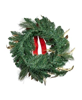 Kurt Adler Unlit Ribbon Wreath, 24 Inches