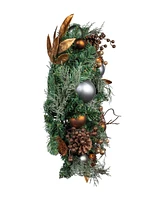 Kurt Adler Unlit Balls Wreath, 24 Inches