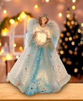 Kurt Adler 10-Light Coastal Beach Angel Tree Topper, 14 Inches