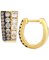 Le Vian Chocolate Ombre Diamond Small Huggie Hoop Earrings (2 ct. t.w.) in 14k Gold