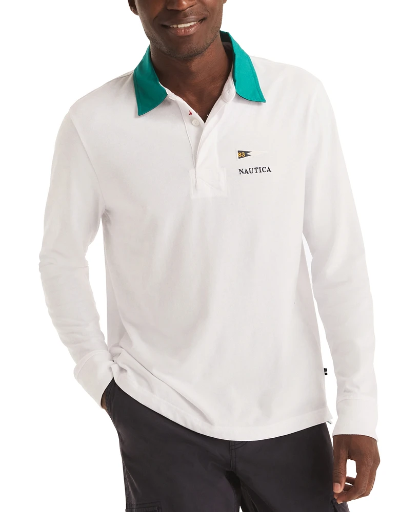 Nautica Men's Classic-Fit Rugby Long-Sleeve Polo Shirt