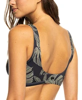 Roxy Juniors' Printed High-Neck Bikini Top