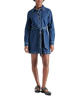 Steve Madden Women's Jolena Belted Denim Shirtdress