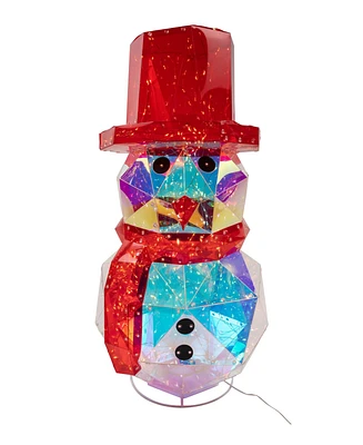 Kurt Adler Fairy Led Iridescent Snowman, 24 Inches