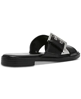 Dv Dolce Vita Women's Mayson Crossband Buckle Slide Flat Sandals