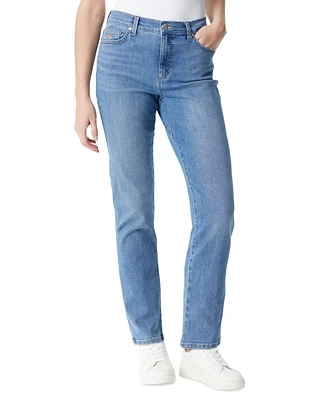 Gloria Vanderbilt Women's Petite Amanda High-Rise Curvy Straight-Leg Jeans