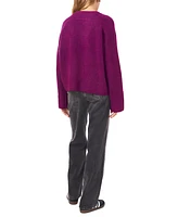 1.state Women's Crew Neck Raglan Wide-Sleeve Sweater
