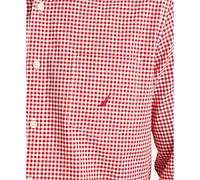 Nautica Men's Gingham Plaid Long-Sleeve Shirt