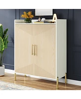 Tribesigns Large Shoe Cabinet with Doors, 6-Tier Entryway Storage Shelves, 30 Pairs Modern Shoes Rack Organizer for Hallway, Closet,