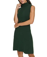 Jessica Howard Petite Belted Turtleneck Sweater Dress