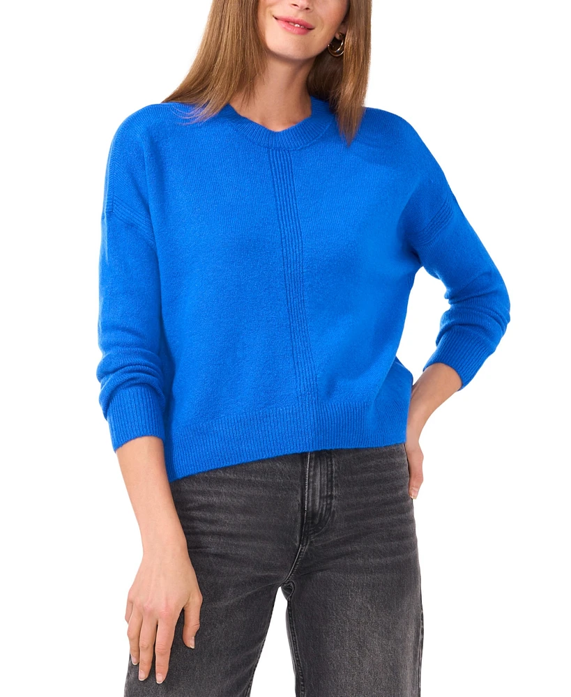 Vince Camuto Women's Ribbed Crewneck Long-Sleeve Sweater