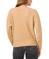 Vince Camuto Women's Ribbed V-Neck Dolman-Sleeve Sweater