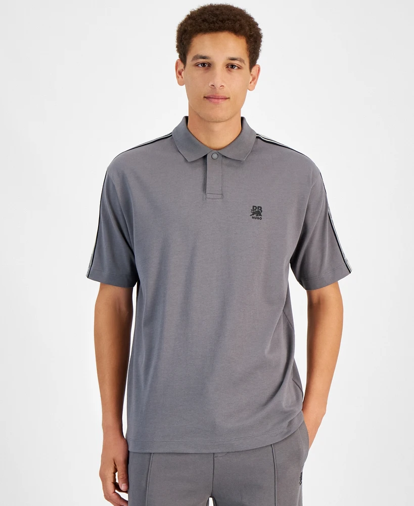 Hugo by Hugo Boss Men's Relaxed-Fit Logo Taped Polo Shirt