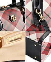 Giani Bernini Plaid Saffiano Dip Small Satchel, Created for Macy's