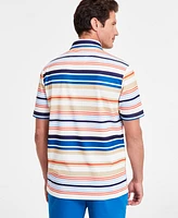 Club Room Men's Stripe Tech Polo Shirt, Exclusively at Macy's