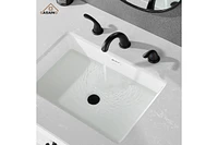 Casainc Widespread Faucet 2-handle Bathroom with Drain 1.2 Gpm