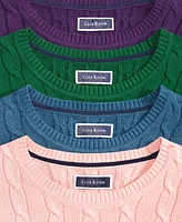 Club Room Men's Cable-Knit Cotton Sweater, Created for Macy's