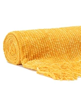 Chanasya Premium Soft Golden Chenille Knitted Textured Decorative Throw Blanket