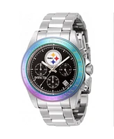 Invicta Men's 44982 Nfl Pittsburgh Steelers Quartz Multifunction Black Dial Watch