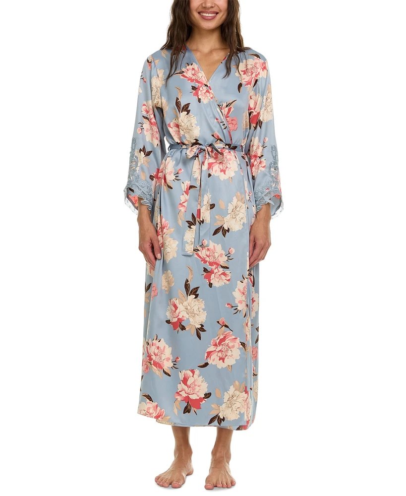 Flora by Nikrooz Women's Stella Floral Charmeuse Robe