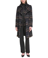 Calvin Klein Womens Wool Blend Belted Wrap Coat, Created for Macys