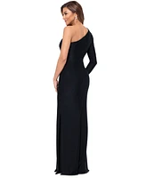 Xscape Women's Embellished One-Shoulder Jersey Gown