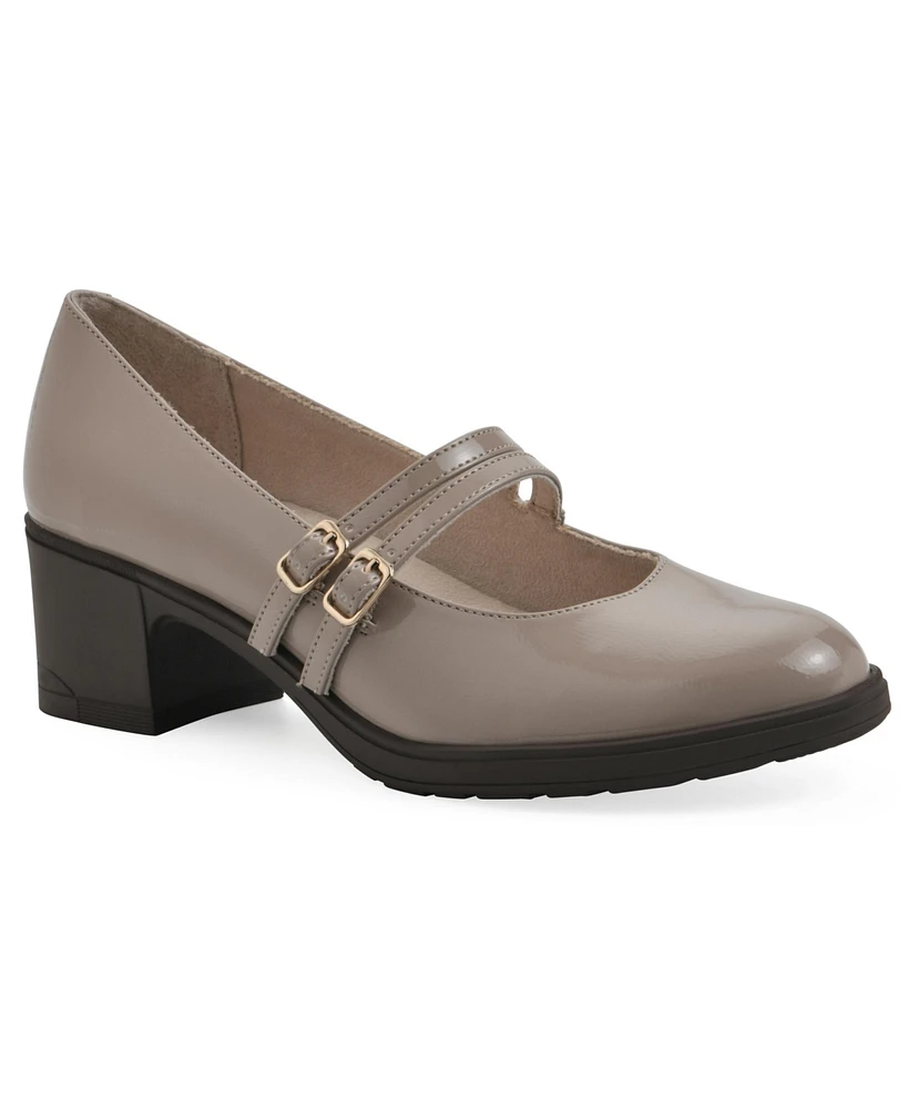 Cliffs by White Mountain Women's Hunta Mary Jane Style Block Heel Pumps