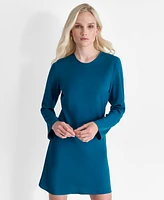 Dkny Women's Jewel-Neck Long-Sleeve Shift Dress