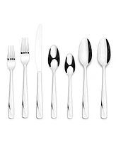 Ornative Rhoda Mirror 42 Piece Flatware Set with Wire Caddy, Service for 8