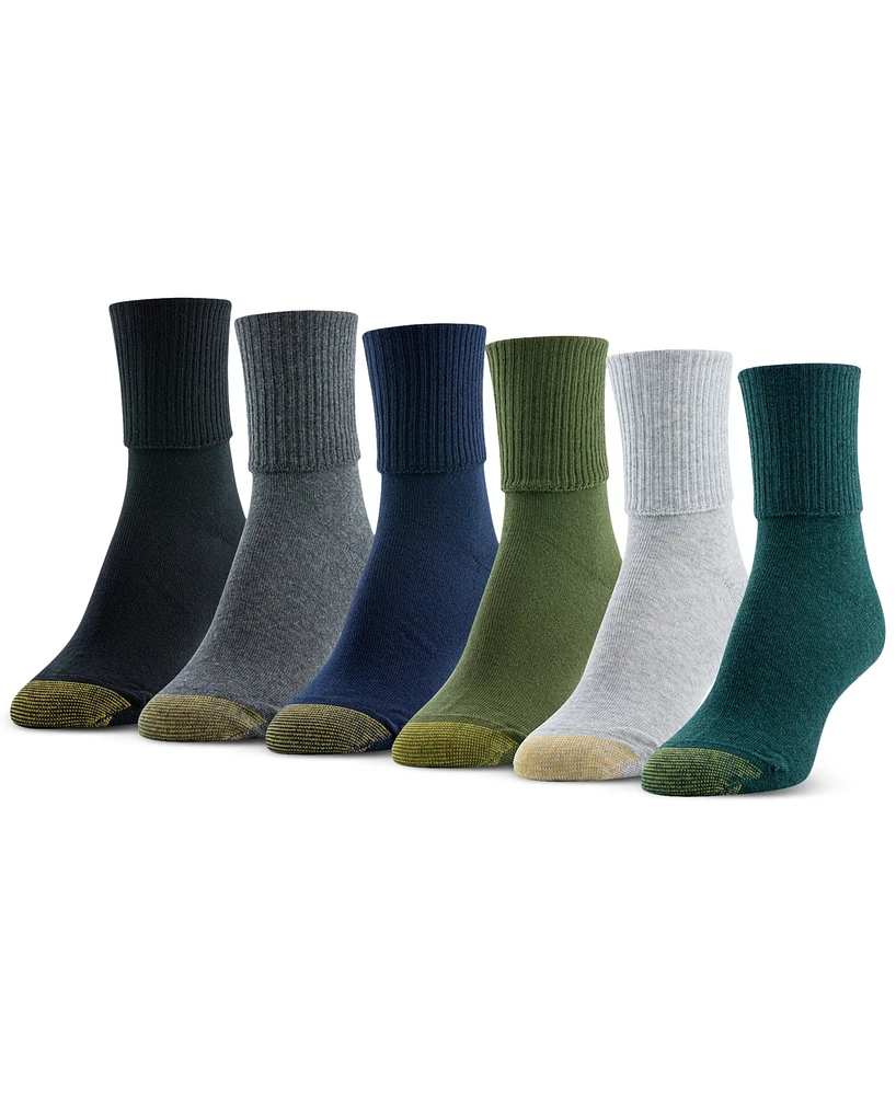 Gold Toe Women's 6-Pack Casual Turn Cuff Socks