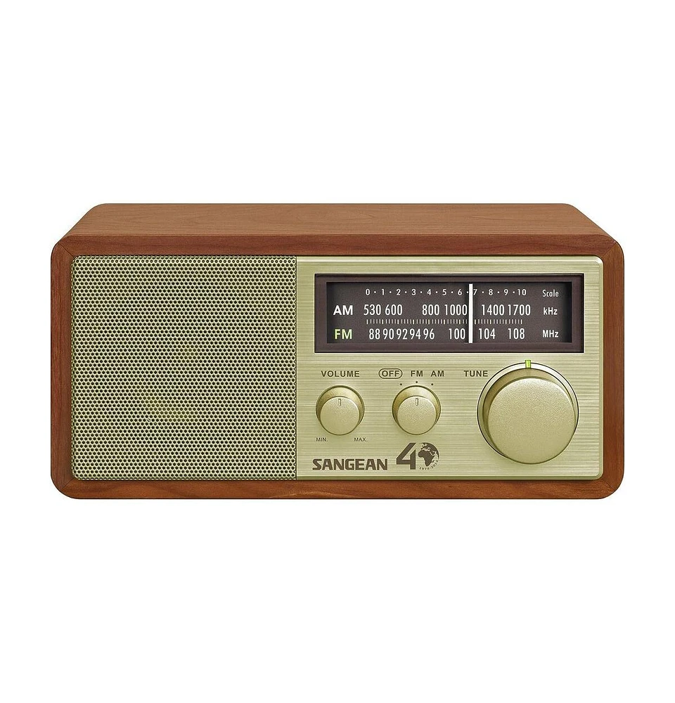 Sangean Wr-11SE Am/Fm Analog Radio Wooden Cabinet Ac Dc