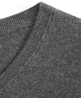 Alfani Men's Solid V-Neck Cotton Sweater, Created for Macy's