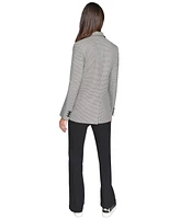 Karl Lagerfeld Paris Women's Sequined Houndstooth Blazer