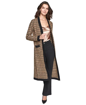 Karl Lagerfeld Paris Women's Tweed Duster Cardigan