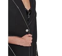 Karl Lagerfeld Paris Women's Rhinestone-Trim Blazer