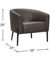 Niebee 31" Leather Accent Chair, Created for Macy's