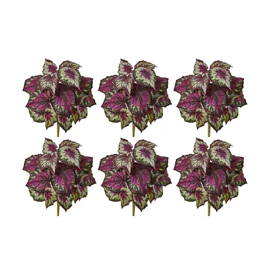 Slickblue Wax Begonia Bush for Bright and Lush Indoor Decor (Set of 6)