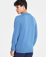 Alfani Men's Long-Sleeve Johnny Collar Merino Sweater, Created for Macy's