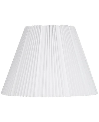 Springcrest Hardback Knife Pleated Empire Lamp Shade Brussels White Large 9" Top x 17" Bottom x 12.25" Slant x 11.75" High Spider with Replacement Har