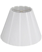 Springcrest Hardback Knife Pleated Empire Lamp Shade Brussels White Large 9" Top x 17" Bottom x 12.25" Slant x 11.75" High Spider with Replacement Har