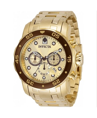 Invicta Men's 36359 Pro Diver Quartz Chronograph Gold Dial