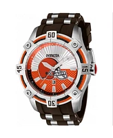 Invicta Men's 42075 Nfl Cleveland Browns Quartz 3 Hand Silver, Orange Dial Watch